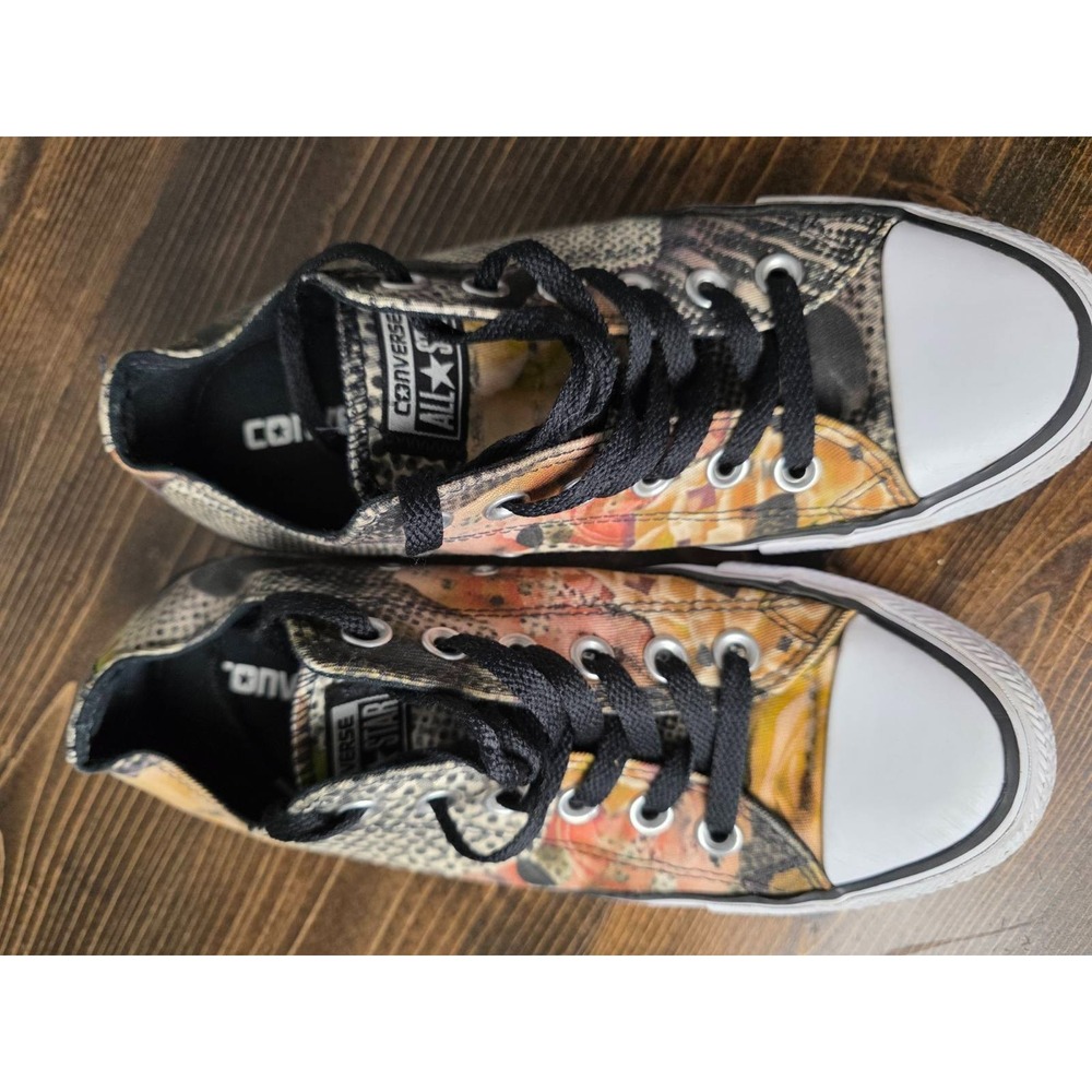 Converse All Star Women's Shoes Size‎ 7 Brown Black White Floral Print Shoes - Picture 7 of 15